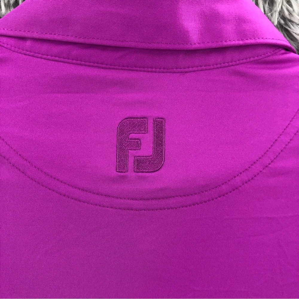Footjoy Shirt Mens Medium Polo Golf Purple Casual Athleisure